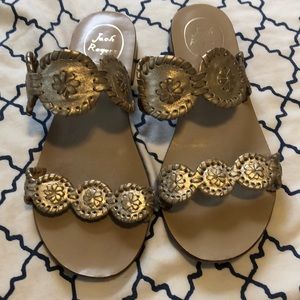 Jack Rodgers Gold Lauren Sandals